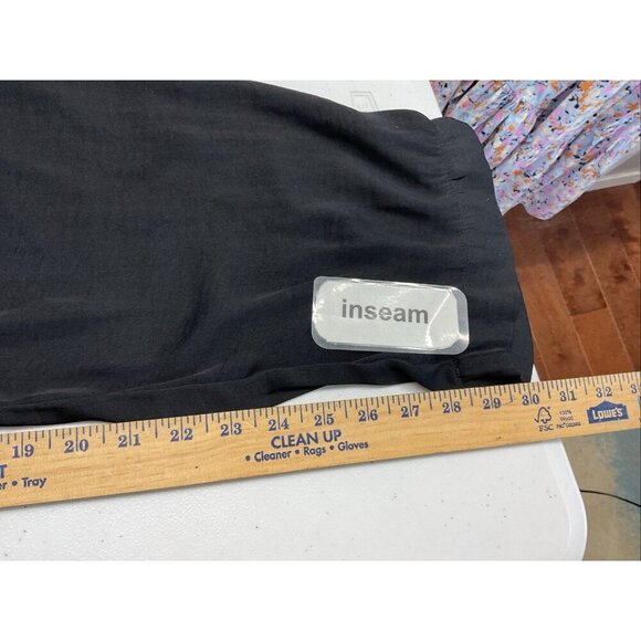 Free People Black Satin long sleeve Jumpsuit Size LG button down - Picture 11 of 16